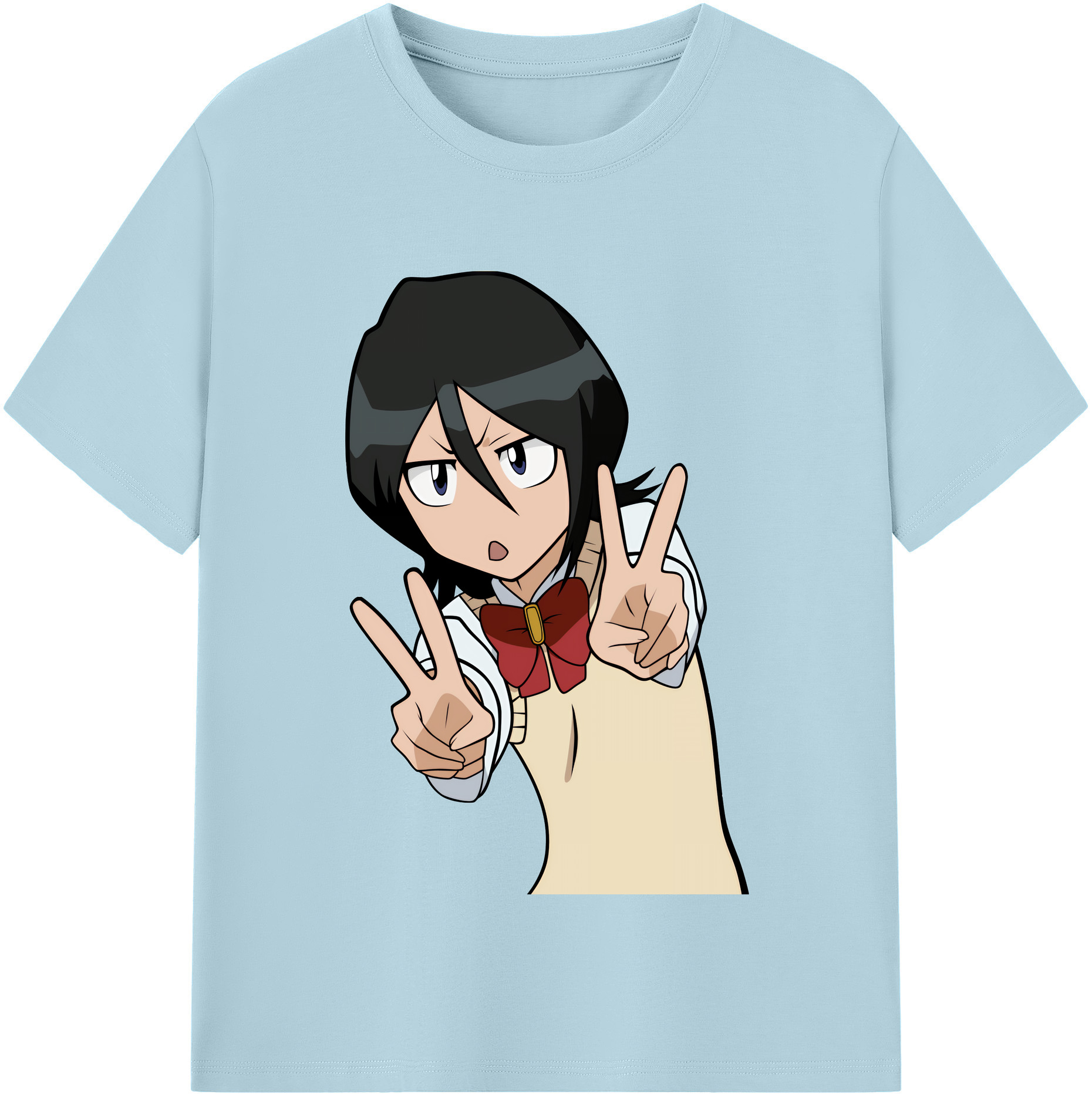 （画像用） ブリーチ 朽木ルキア BLEACH Kuchiki Rukia 綿100％半袖Tシャツ（フロントプリント）